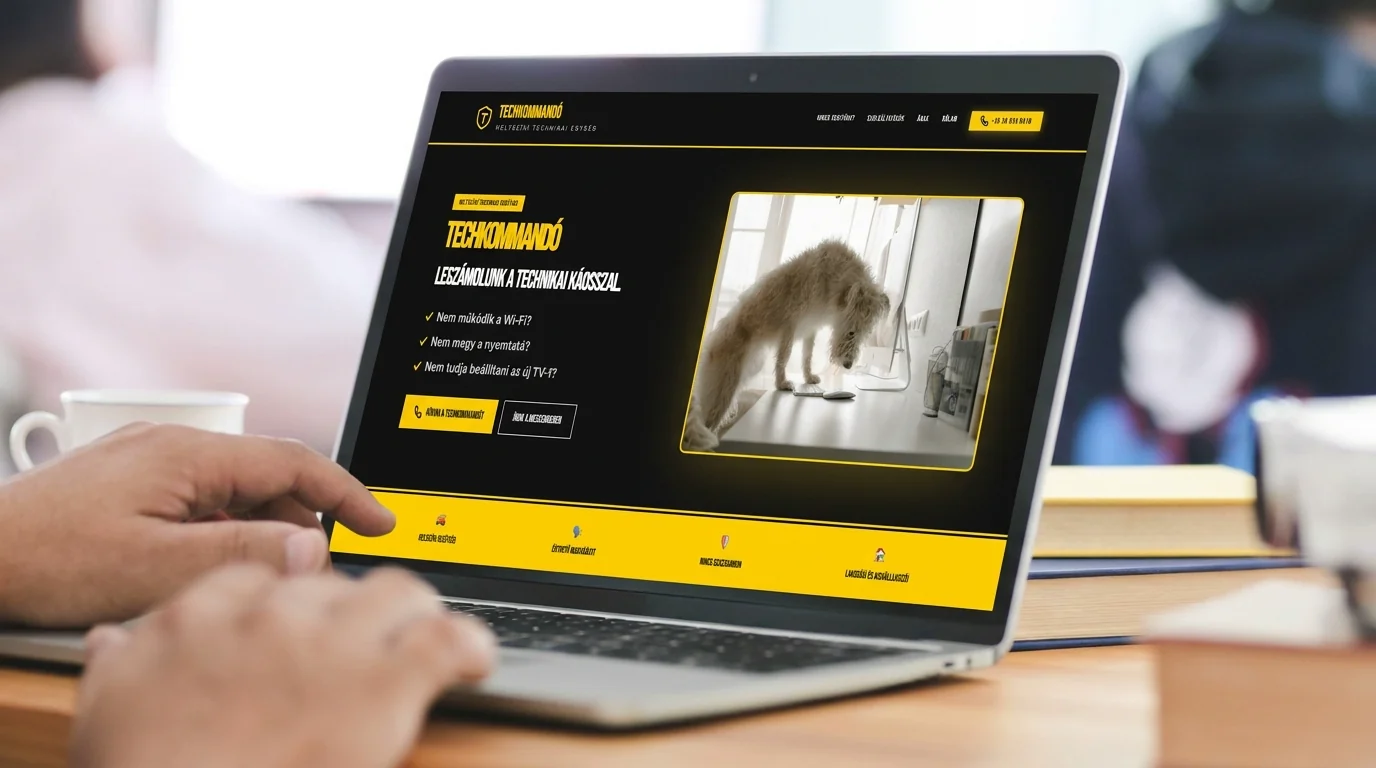 Leszámolunk a technikai káosszal: How TechKommandó Built a High-Contrast Local Service Site With PageFork