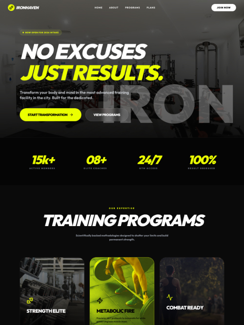 Elite Fitness Template